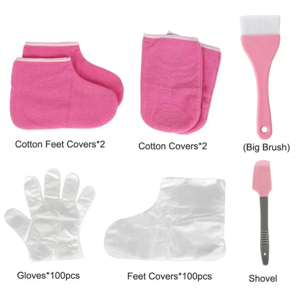 Jecaliz Nail Paraffin Wax Hands Feet Mitts Infrared Therapy SPA Machine Cotton Glove Skin Care Heat Wax Mitten Nail Art Tools