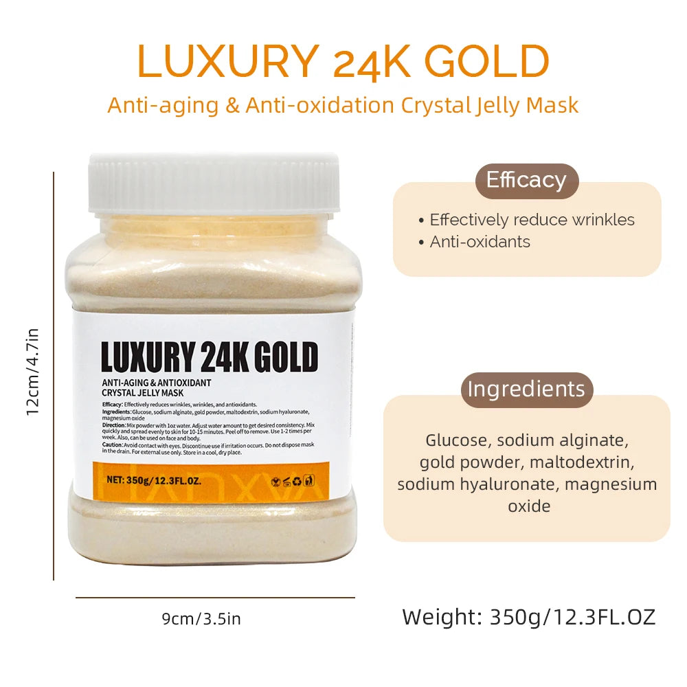 350g Jelly Mask Powder Rose Lavender Crystal Mask Collagen Face Mask Skin Moisturizing Powder Mask Facial Mask DIY Skin Care
