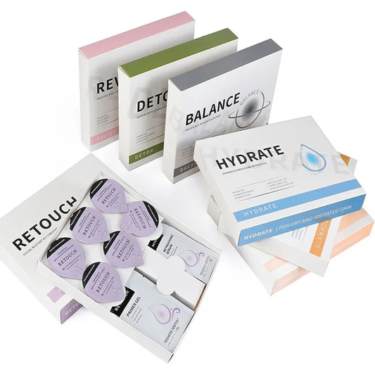 Glam Revive Hydrate Detox Illuminate kit Pods Serum Facial SPA Serum For Bubble Beauty Machine Facial Aqua CO2 Serum Gels