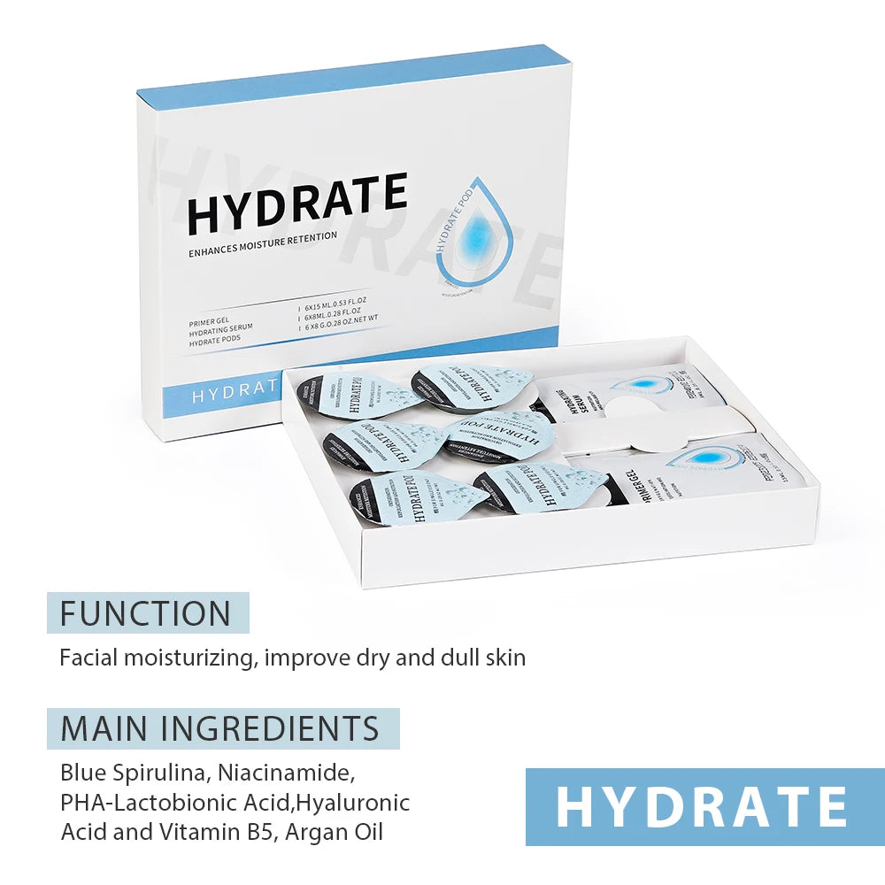 Glam Revive Hydrate Detox Illuminate kit Pods Serum Facial SPA Serum For Bubble Beauty Machine Facial Aqua CO2 Serum Gels