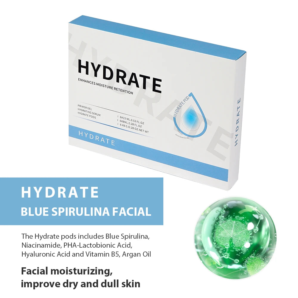Glam Revive Hydrate Detox Illuminate kit Pods Serum Facial SPA Serum For Bubble Beauty Machine Facial Aqua CO2 Serum Gels