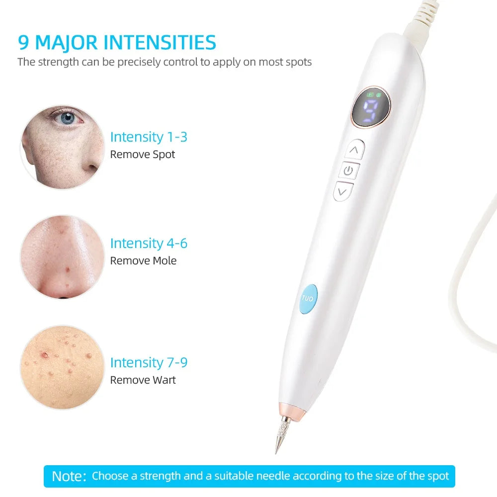 Mini Laser Plasma Pen Portable Freckle Mole Removal Pen With Locating Light Face Body Skin Wart Tag Tattoo Dark Spot Remover