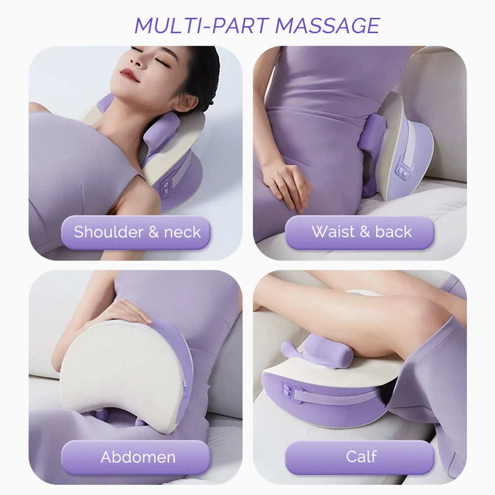 Foreverlily Electric Neck And Shoulder Massage Pillow Neck Cervical Back Waist Kneading Massager Cushion Trapezius masajeador