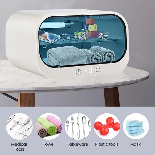 UV Sterilizer Box Ozone Sterilization Cabinet 360° Disinfection With Timer For Phone Salon Nail Beauty Tools Baby Toys
