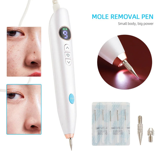 Mini Laser Plasma Pen Portable Freckle Mole Removal Pen With Locating Light Face Body Skin Wart Tag Tattoo Dark Spot Remover