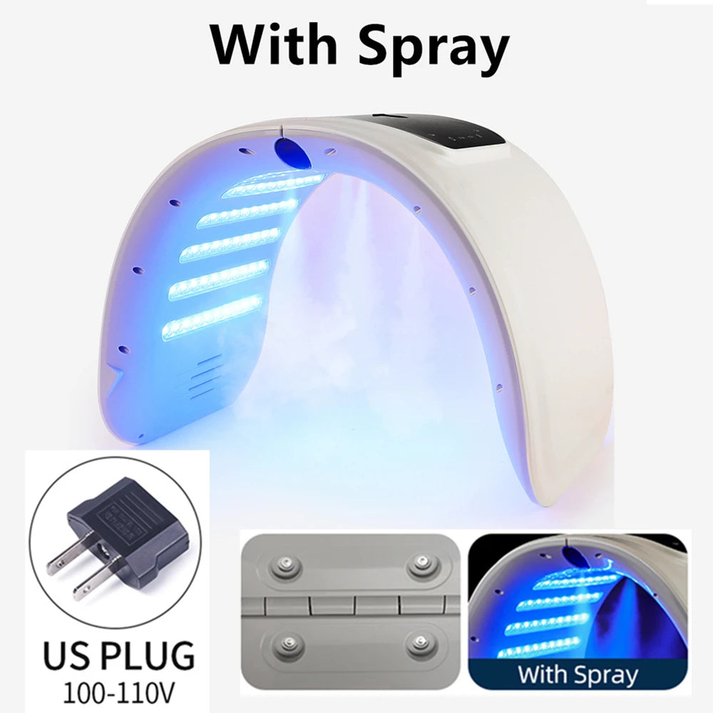 Skin Hydrating Sprayer LED Mask Facial Machine Nano Mist 7 Colors LED Photon Machine Face&Body Salon SPA Home Use Skin Care