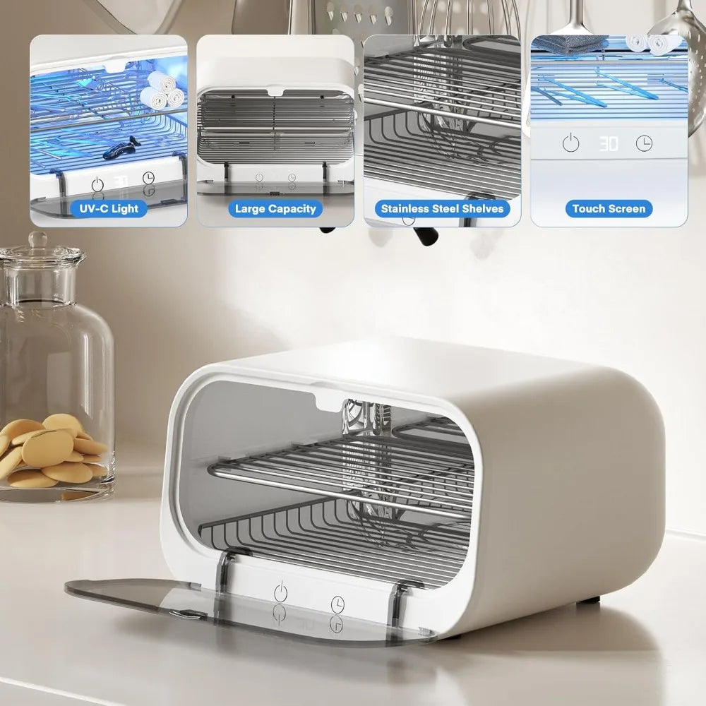UV Sterilizer Box Ozone Sterilization Cabinet 360° Disinfection With Timer For Phone Salon Nail Beauty Tools Baby Toys