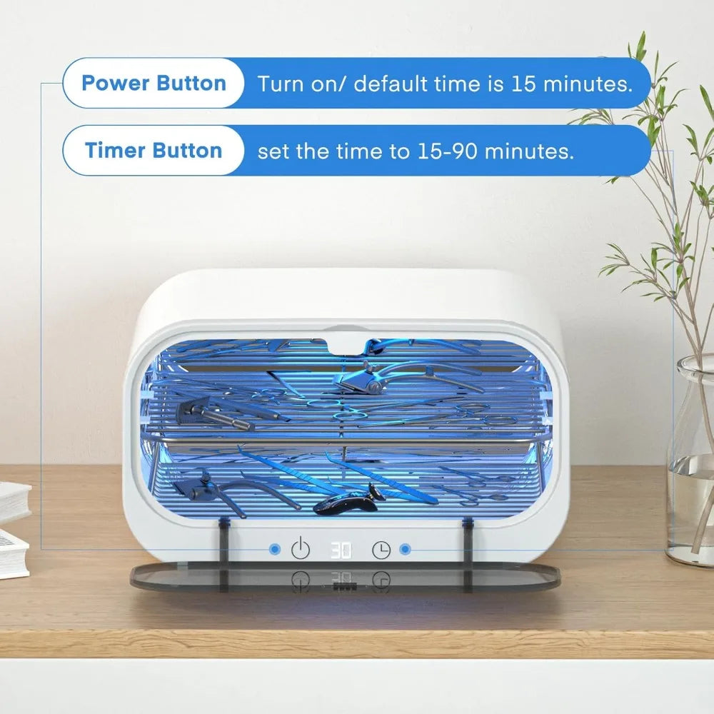 UV Sterilizer Box Ozone Sterilization Cabinet 360° Disinfection With Timer For Phone Salon Nail Beauty Tools Baby Toys