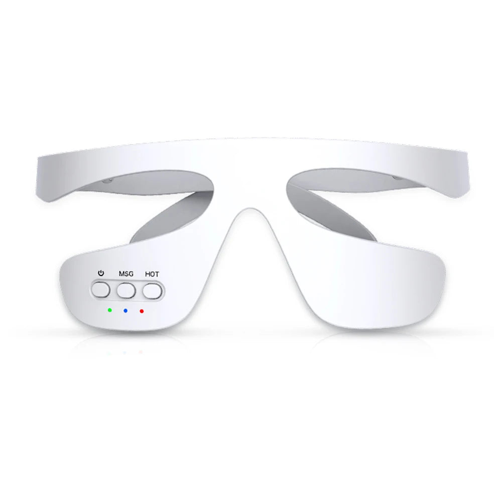 Electric Eye Massager Red Light Relieves Eye Fatigue Eyes Massage Glasses Hot Compress Eye Glasses Massager Dark Circles Remover