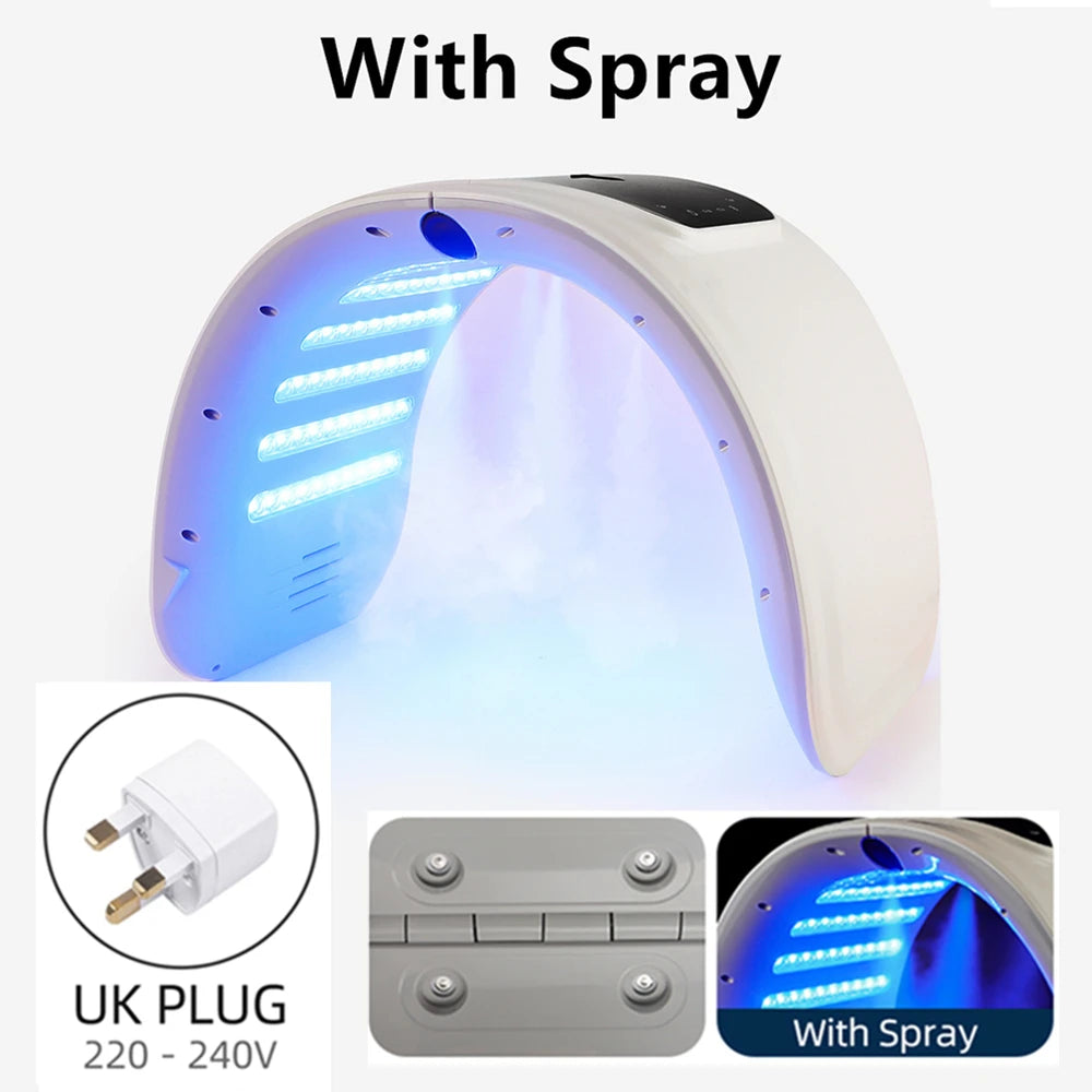 Skin Hydrating Sprayer LED Mask Facial Machine Nano Mist 7 Colors LED Photon Machine Face&Body Salon SPA Home Use Skin Care