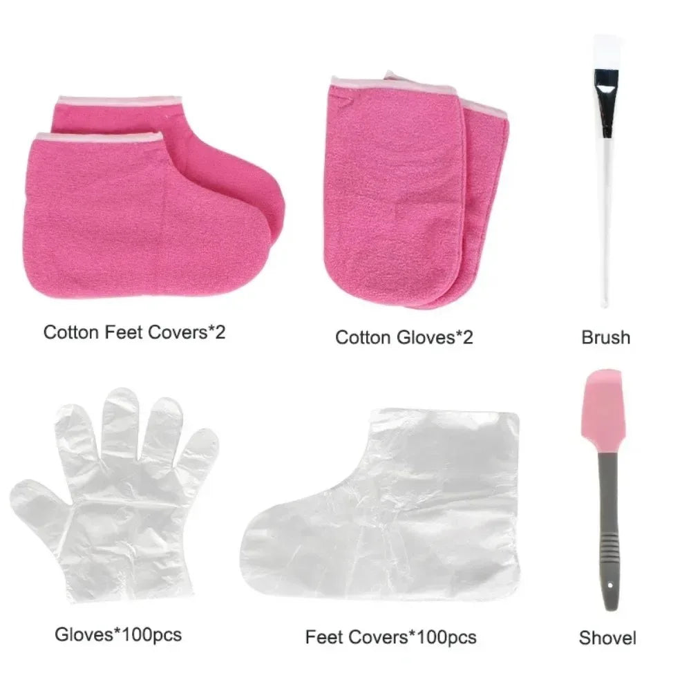 Jecaliz Nail Paraffin Wax Hands Feet Mitts Infrared Therapy SPA Machine Cotton Glove Skin Care Heat Wax Mitten Nail Art Tools